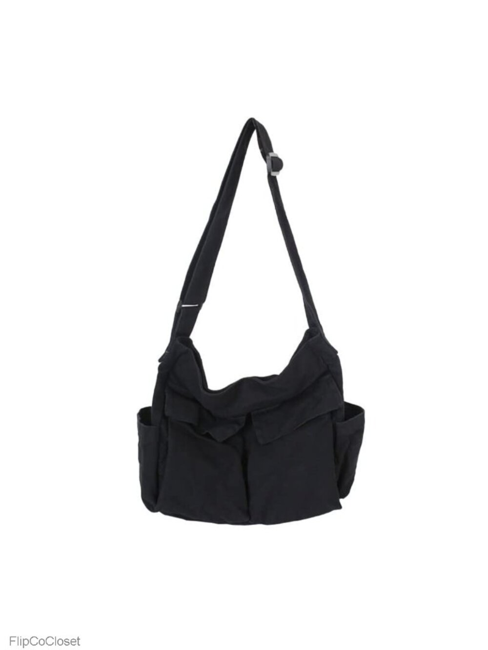 Canvas Messenger Bag Large Crossbody Shoulder Tote Multiple Pockets Unisex